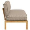 vidaXL Ensemble de Canap&eacute;s Taupe 120 x 92 x 69 cm Bois d'Acacia Massif
