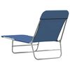 vidaXL Chaises longues pliables lot de 2 Acier et tissu Bleu