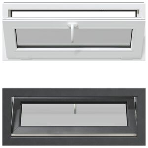 vidaXL Fen&ecirc;tre de sous-sol RISOR 110 x 40 cm PVC et verre