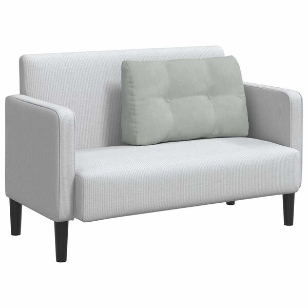 vidaXL Coussin de Dos Gris clair 80 x 24 x 50 cm Velours