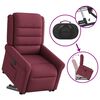 vidaXL Fauteuil inclinable &eacute;lectrique rouge bordeaux tissu