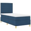 vidaXL Lit &agrave; ressorts avec matelas Bleu 80 x 200 cm tissu