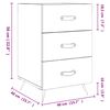 vidaXL Table de chevet ch&ecirc;ne fum&eacute; 40x40x66 cm bois d'ing&eacute;nierie