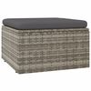 vidaXL Salon de jardin 5 pcs avec coussins Gris R&eacute;sine tress&eacute;e