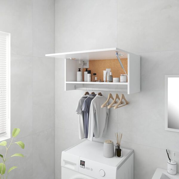vidaXL Garde-robe blanc 70x32,5x35 cm bois d'ing&eacute;nierie