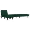 vidaXL Canap&eacute;-lit en forme de L vert fonc&eacute; 255x140x70 cm velours