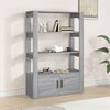 vidaXL Buffet Sonoma gris 80x30x119,5 cm Bois d'ing&eacute;nierie