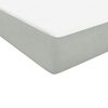 vidaXL Sommier &agrave; lattes de lit et matelas gris clair 90x220 cm velours