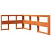 vidaXL Lit biblioth&egrave;que sans matelas cire marron 120x190cm pin massif