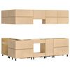 vidaXL Armoire avec tiroir avec &eacute;tag&egrave;re 10 pcs Miel Pin massif