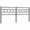 vidaXL T&ecirc;te de lit m&eacute;tal noir 180 cm
