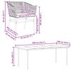 vidaXL Ensemble &agrave; manger de jardin coussins 9pcs noir poly rotin verre