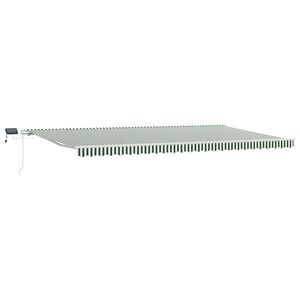 vidaXL Auvent r&eacute;tractable Vert et blanc 600 &times; 300 cm