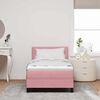 vidaXL Lit &agrave; ressort LED avec matelas Rose 80 x 200 cm Velours
