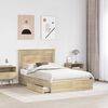 vidaXL Lit de Rangement Ch&ecirc;ne Sonoma 120 x 190 cm Bois d'ing&eacute;nierie