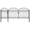 vidaXL Portail de jardin avec dessus arqué Acier 2,25 x 4 m Noir
