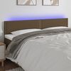 vidaXL T&ecirc;te de lit &agrave; LED Marron Fonc&eacute; 180x5x78/88 cm Tissu