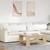 vidaXL Coussins de canap&eacute; 2 pcs Blanc 145 x 40 cm tissu