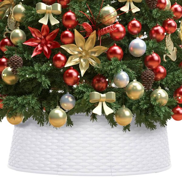 vidaXL Jupe de sapin de No&euml;l Blanc &Oslash;54x19,5 cm