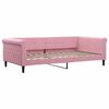 vidaXL Lit de jour avec matelas rose 100x200 cm velours