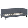 vidaXL Cadre de lit d'angle Gris fonc&eacute; 100 cm x 200 cm Velours