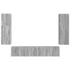 vidaXL Ensemble meuble TV 4 pcs Gris Sonoma Bois d'ing&eacute;nierie