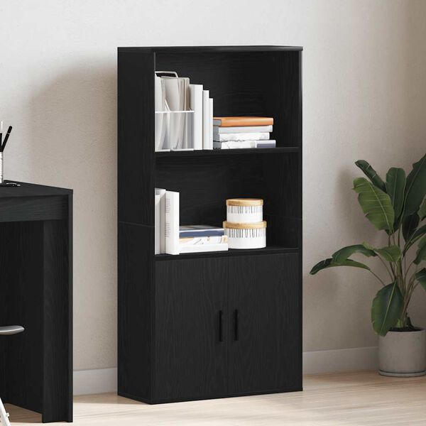 vidaXL Biblioth&egrave;que ch&ecirc;ne noir 60x24x120 cm bois d'ing&eacute;nierie
