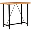 vidaXL Ensemble de bar 5 pcs Bois solide et cuir v&eacute;ritable