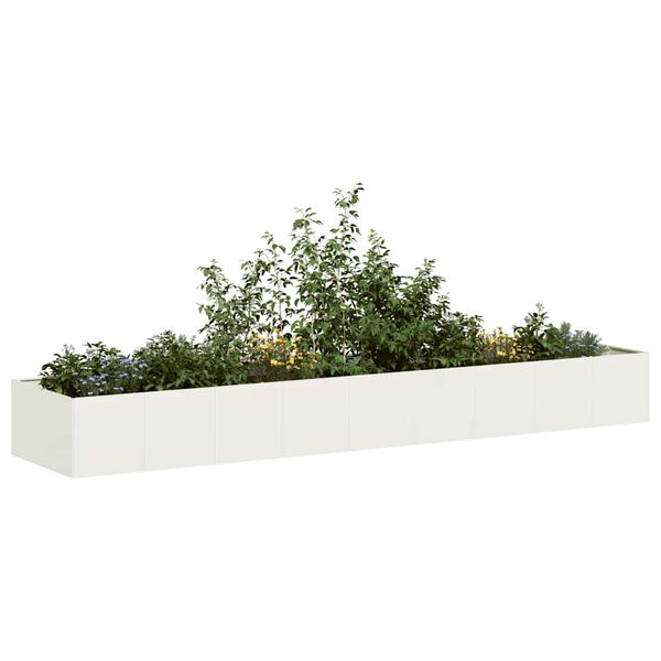 vidaXL Jardini&egrave;re blanc 360x80x40 cm acier