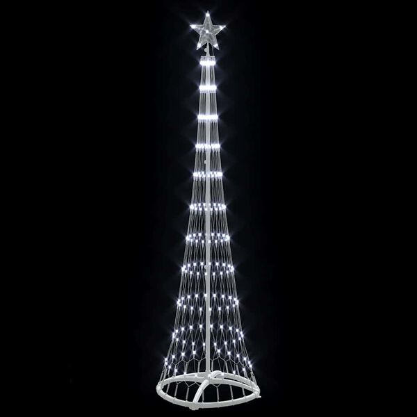 vidaXL Arbre de Noël LED Blanc froid 51 x 51 x 190 cm Métal
