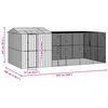 vidaXL Cage pour oiseaux Anthracite 635 x 304 x 247 cm Acier galvanis&eacute;
