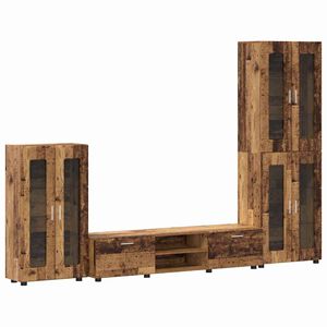 vidaXL Ensemble meuble TV FLORIN 3 pc Bois ancien Bois d'ing&eacute;nierie