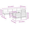 vidaXL Salon de jardin 8 pcs avec coussins sapin douglas solide