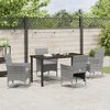 vidaXL Ensemble de salle &agrave; manger pour jardin 5 pcs Gris polyrotin