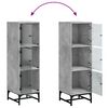 vidaXL Buffet avec portes en verre gris b&eacute;ton 35x37x120 cm
