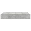 vidaXL Cadre de lit avec rangement Gris b&eacute;ton 160 x 200 cm