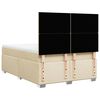 vidaXL Sommier &agrave; lattes de lit avec matelas Cr&egrave;me 140x200 cm Tissu