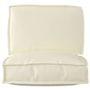 vidaXL Set de coussins de palette 2 pcs Cr&egrave;me Tissu Oxford