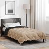 vidaXL Duvet d'hiver Noir et Taupe 220 x 140 cm Microfibre