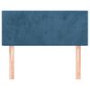 vidaXL T&ecirc;te de lit Bleu fonc&eacute; 90x5x78/88 cm Velours