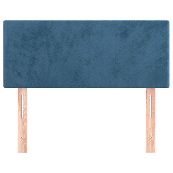 vidaXL T&ecirc;te de lit Bleu fonc&eacute; 90x5x78/88 cm Velours