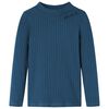 vidaXL T-shirt enfants &agrave; manches longues tricot c&ocirc;tel&eacute; bleu marine 140