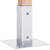 vidaXL Bases de poteau carr&eacute;es 4 pcs argent 51x51 mm acier galvanis&eacute;