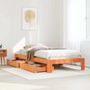 vidaXL Cadre de lit sans matelas cire marron 100x200cm bois pin massif