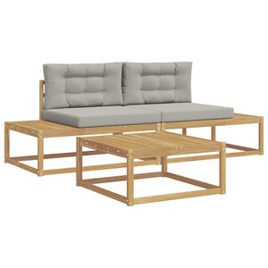 vidaXL Ensemble de canap&eacute;s d'ext&eacute;rieur Polyester Blanc