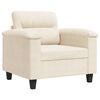 vidaXL Chaise de canap&eacute; beige 60 cm tissu microfibre