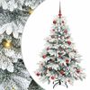 vidaXL Sapin de No&euml;l artificiel avec 150 LED Blanc 150 cm PE et PVC