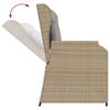 vidaXL Salon de jardin avec coussins 3 pcs beige r&eacute;sine tress&eacute;e