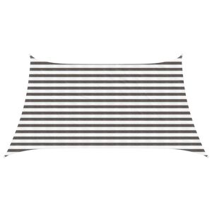 vidaXL Voile d'ombre 3 / 4 x 2 m HDPE Rectangulaire Gris clair et blanc