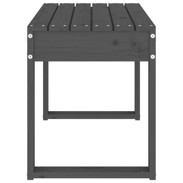 vidaXL Banc de jardin gris 80x38x45 cm bois massif de pin